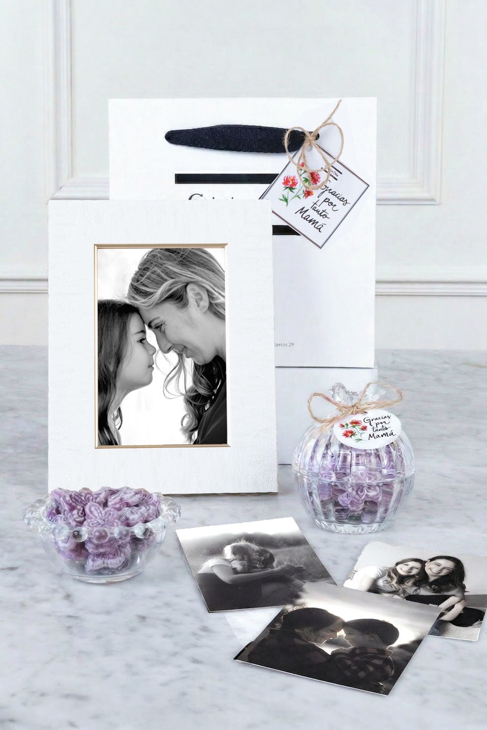 Blanco Bolsa Recuerdos Dulces Especial Día De La Madre Cristina Oria