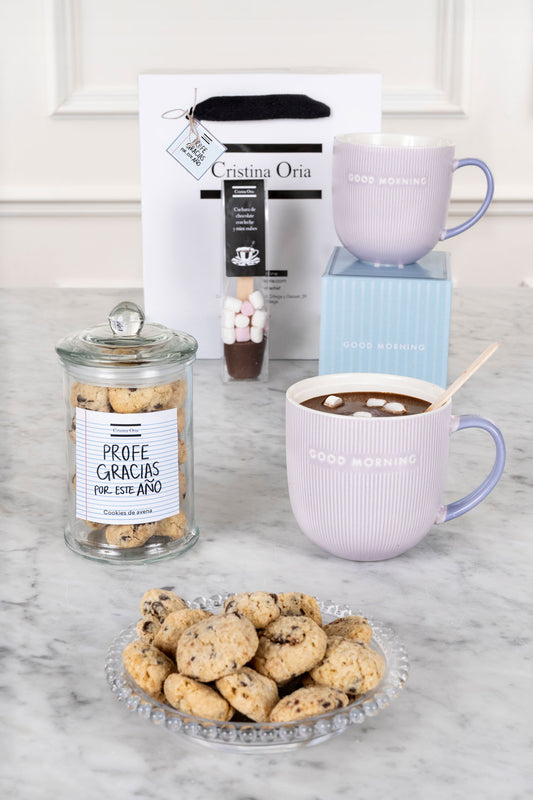 Bolsa Taza "Good Morning" & Dulces Especial Profesores Cristina Oria 