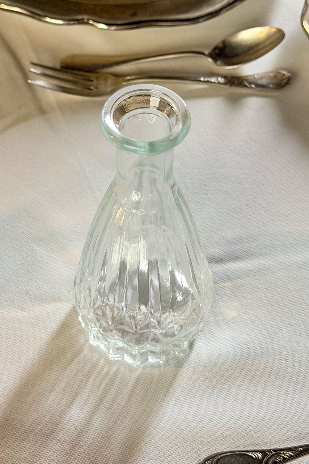 Boca Florero De Cristal Diseño Gota Cristina Oria