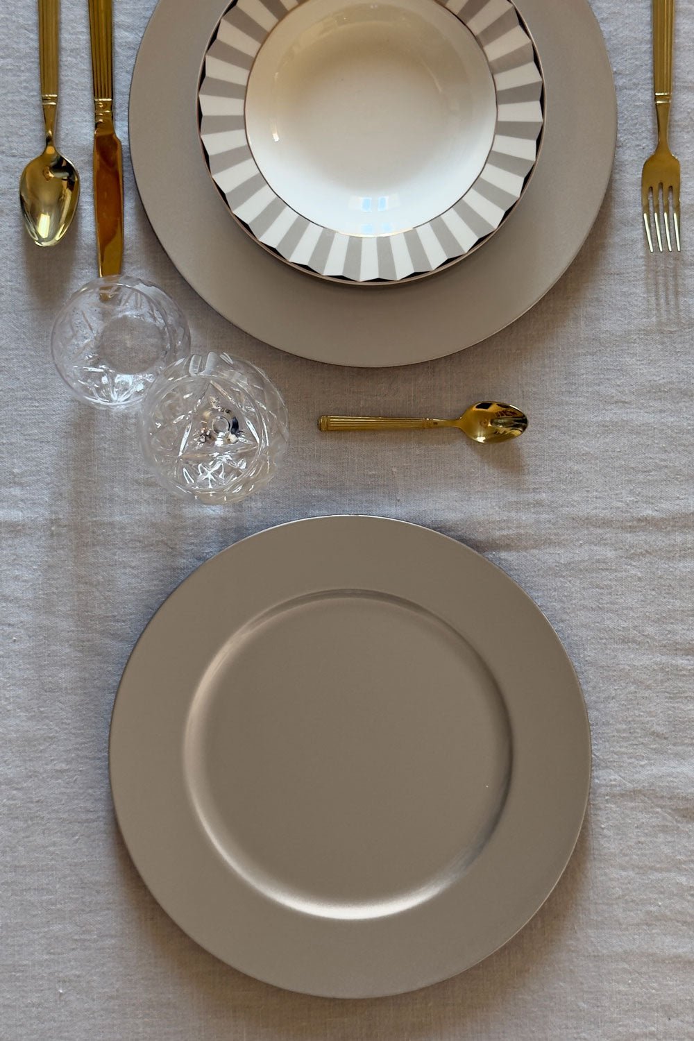 Bajoplato Plateado Cristina Oria 