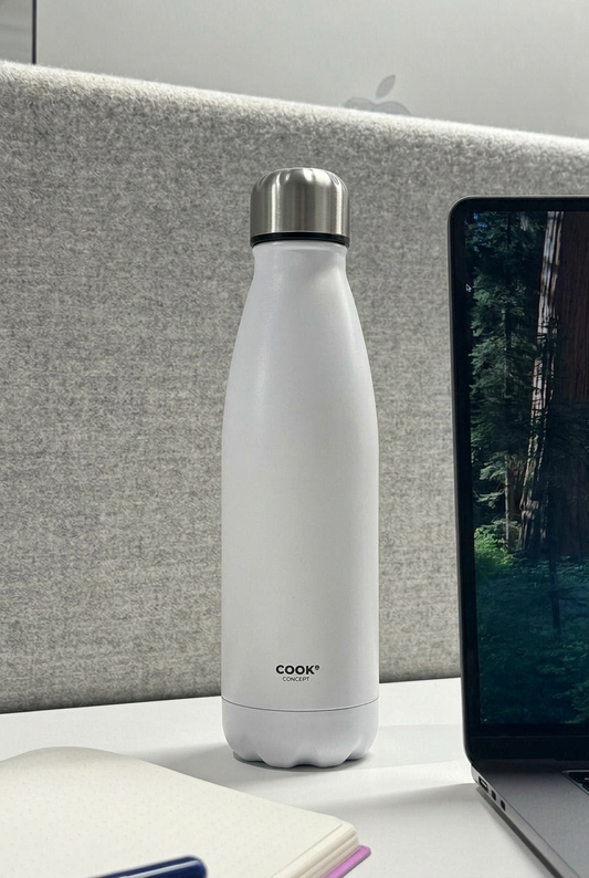 Botella Térmica Con Doble Pared Blanca