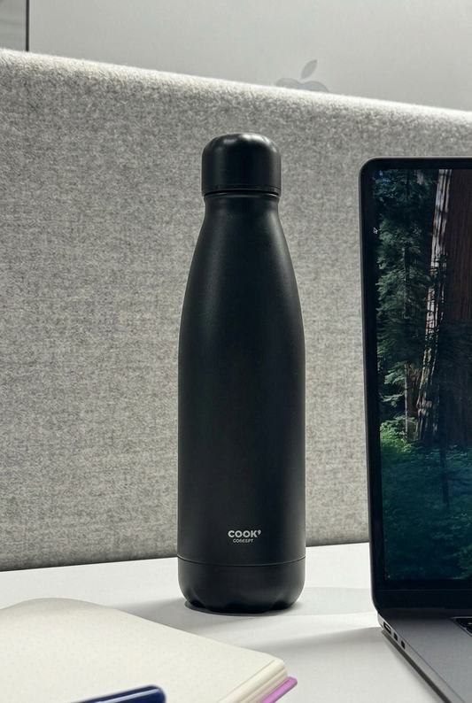 Botella Térmica Con Doble Pared Negra