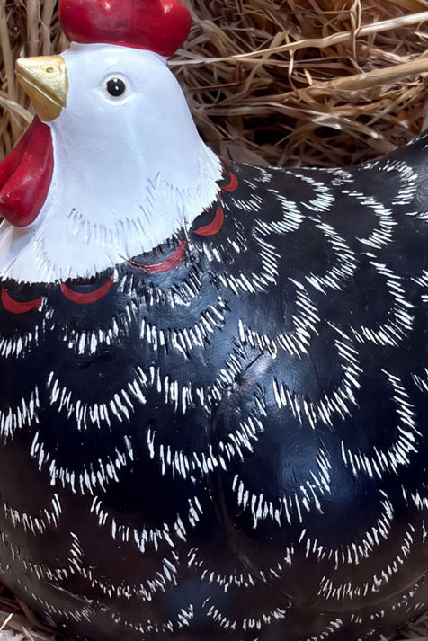 Detalles Figura Decorativa Gallina Negra Grande Cristina Oria