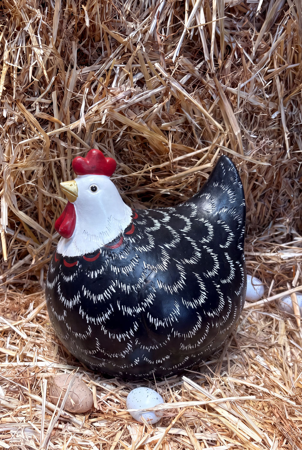 Figura Decorativa Gallina Negra Grande Cristina Oria