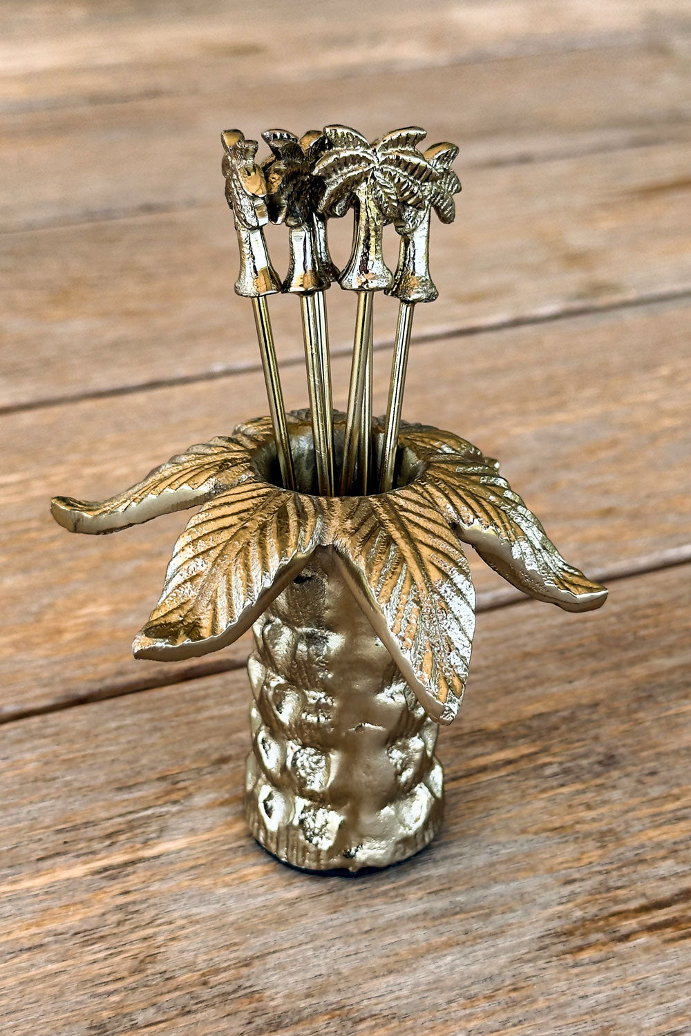 Set De 6 Pinchos Especiales Aperitivo De Bronce Cristina Oria
