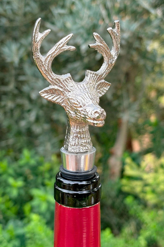 Tapón De Botellas Plateado Diseño Ciervo Cristina Oria 
