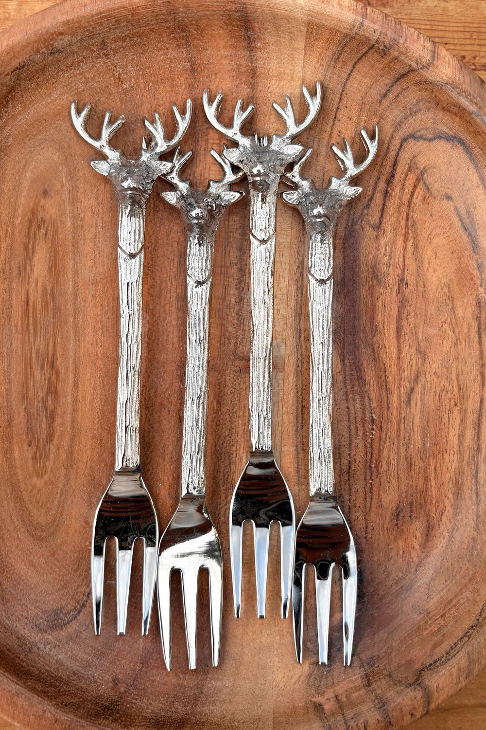 Set De 4 Tenedores Con Diseño De Ciervo Cristina Oria 