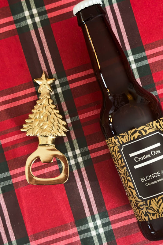 Abridor De Bronce Con Diseño De Árbol Navidad Cristina Oria 