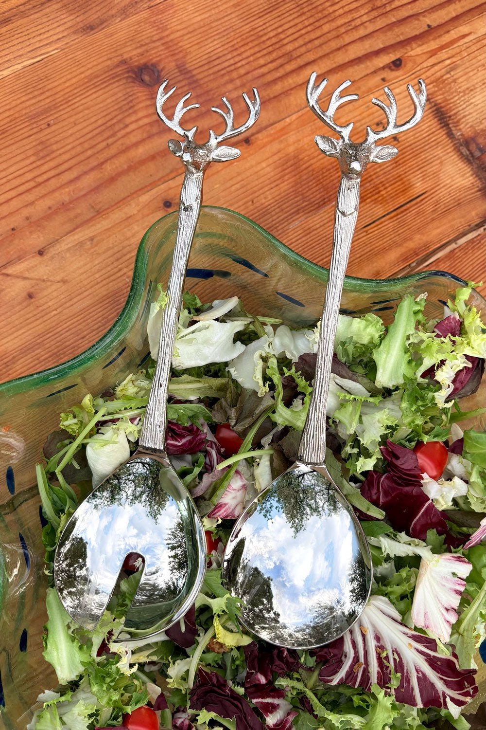 Cubiertos De Servir Con Diseño De Ciervo Cristina Oria 