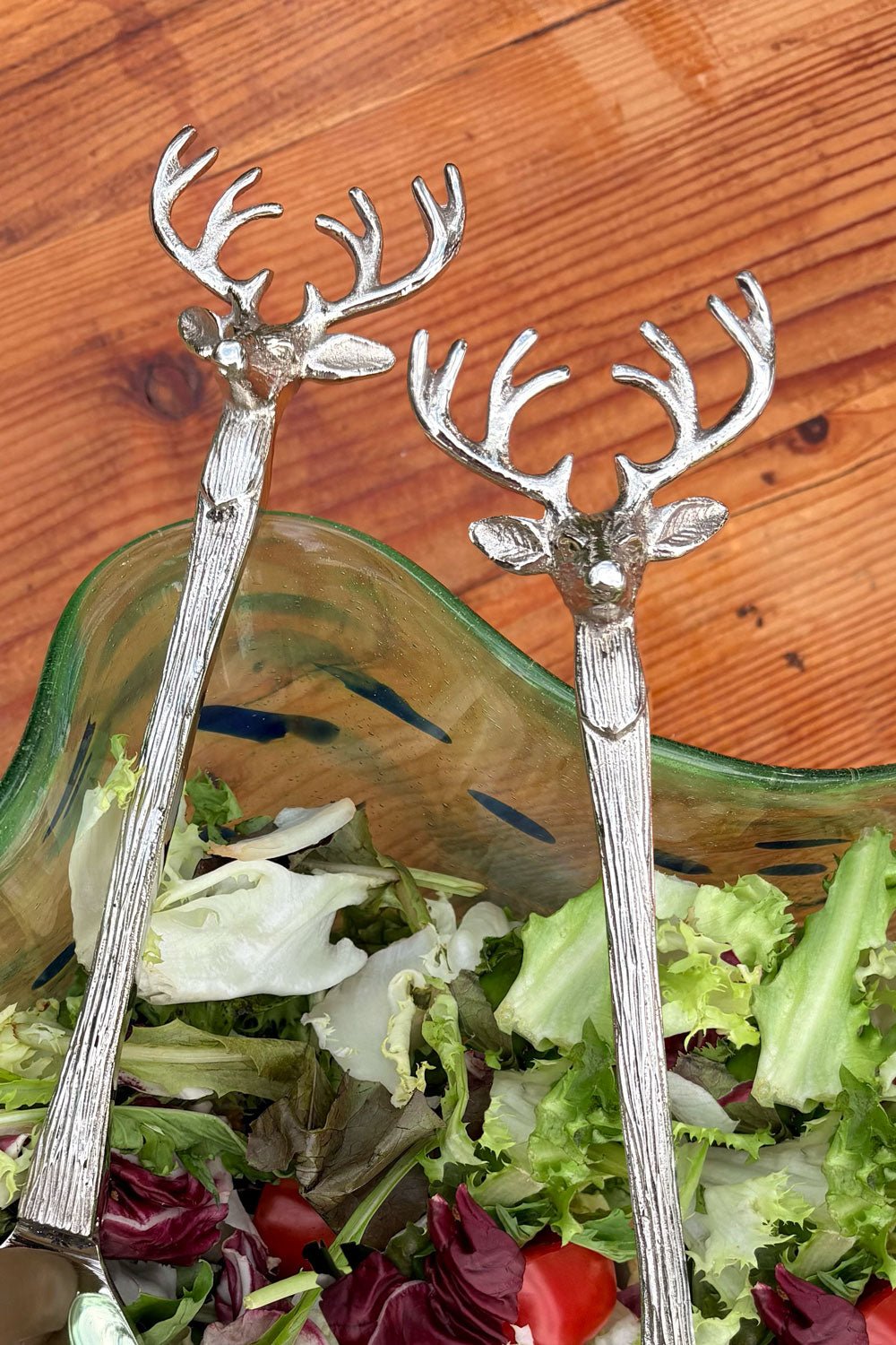 Detalle Ciervos Cubiertos De Servir Con Diseño De Ciervo Cristina Oria 
