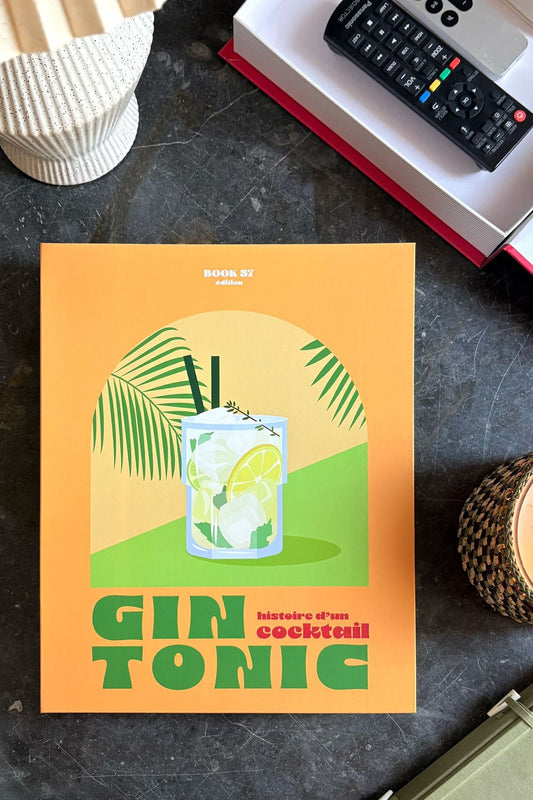Caja Decorativa Con Diseño De Libro De Cócteles Naranja Cristina Oria 