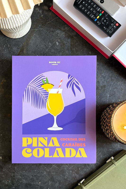 Caja Decorativa Con Diseño De Libro De Cócteles Morado Cristina Oria 