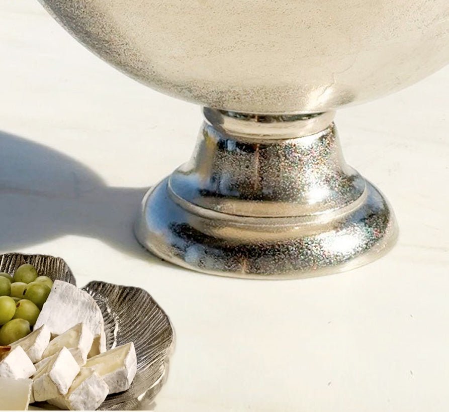 Secchiello Champagne Argentato con Piede