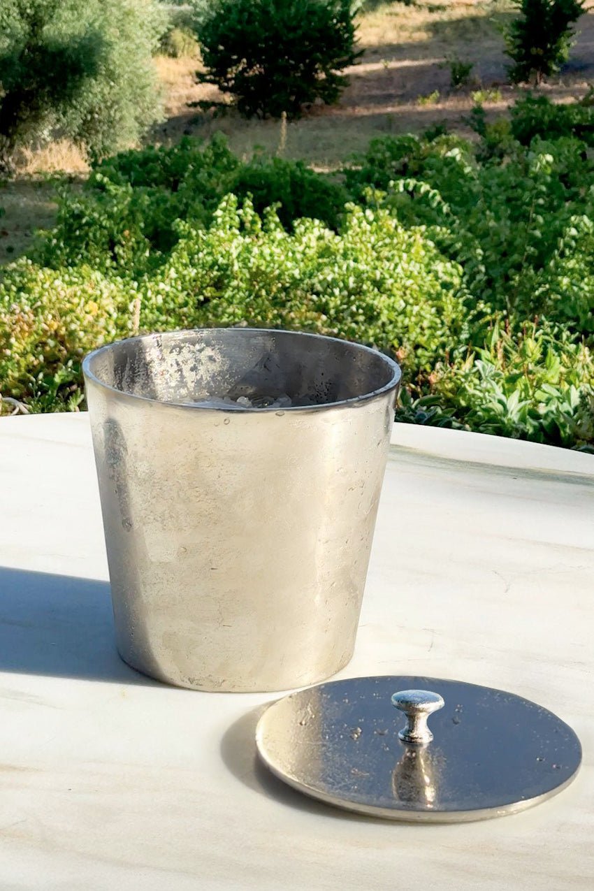 Cubitera Argentata con Coperchio