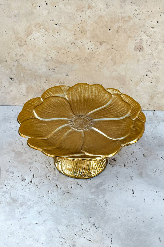 Base Con Diseño De Flor Dorada Cristina Oria 