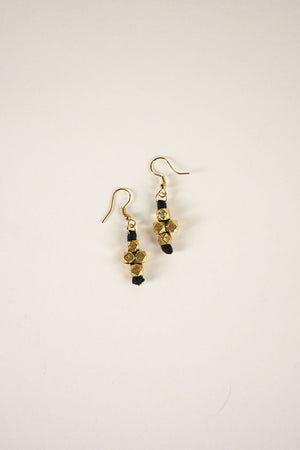 Pendientes Dorados Y Negros Cristina Oria 