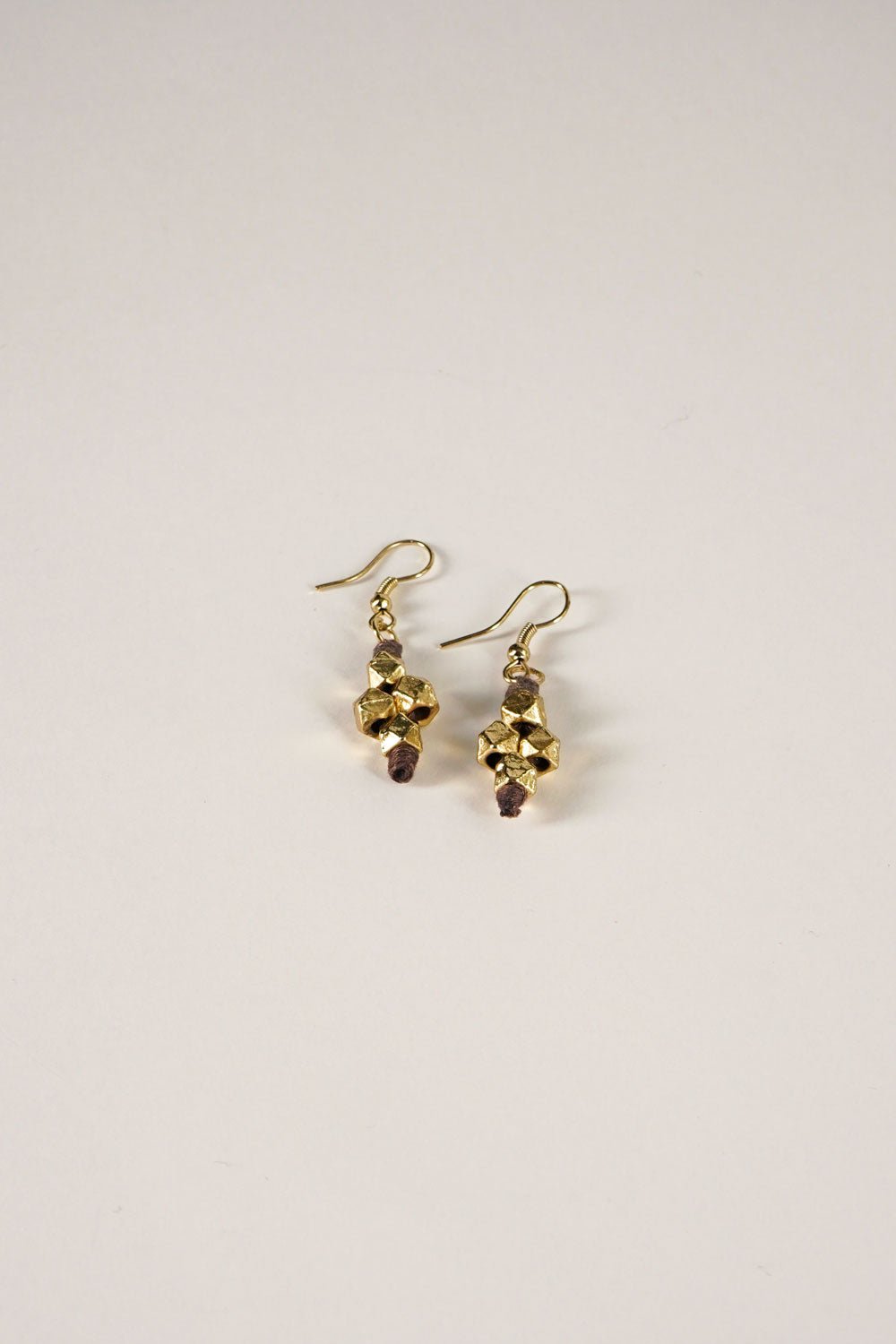 Pendientes Dorados Y Marrones Cristina Oria 