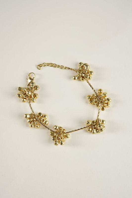 Pulsera Dorada Con Diseño De Borlones Cristina Oria 