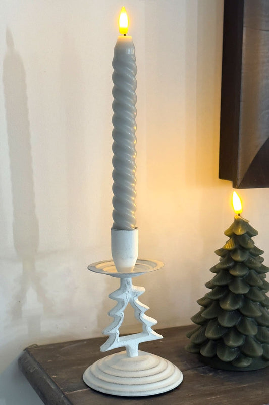 Candelabro De Hierro Blanco Árbol Cristina Oria 