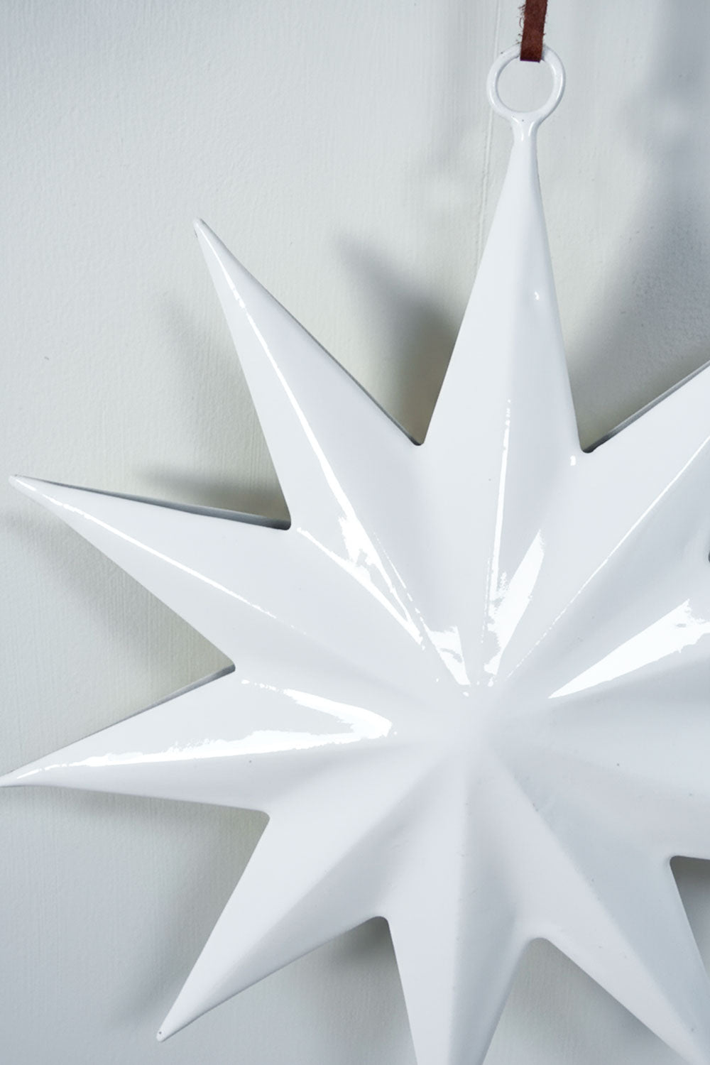 Decoração Estrela Metálica Branca Grande