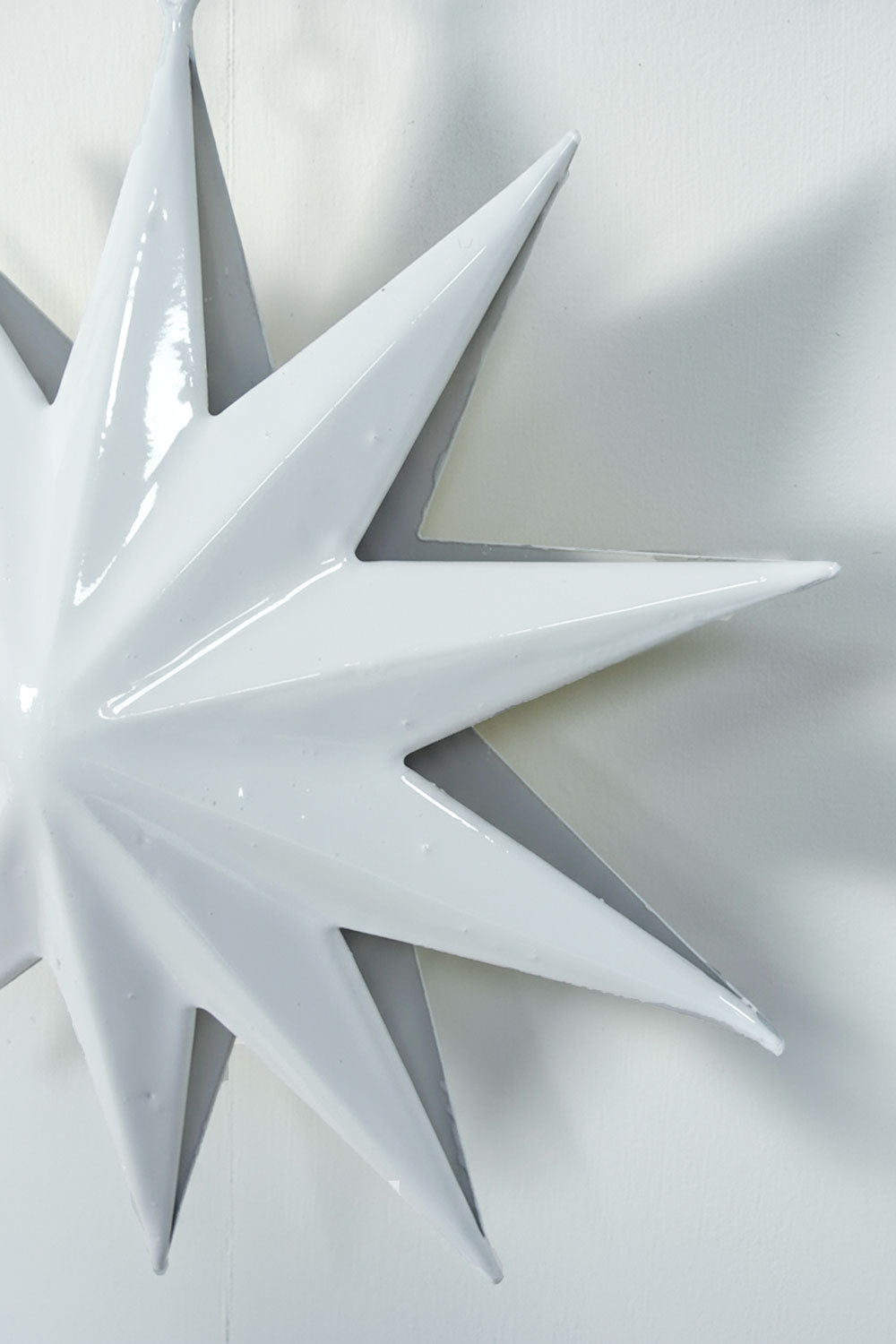 Decoração Estrela Metálica Branca Grande