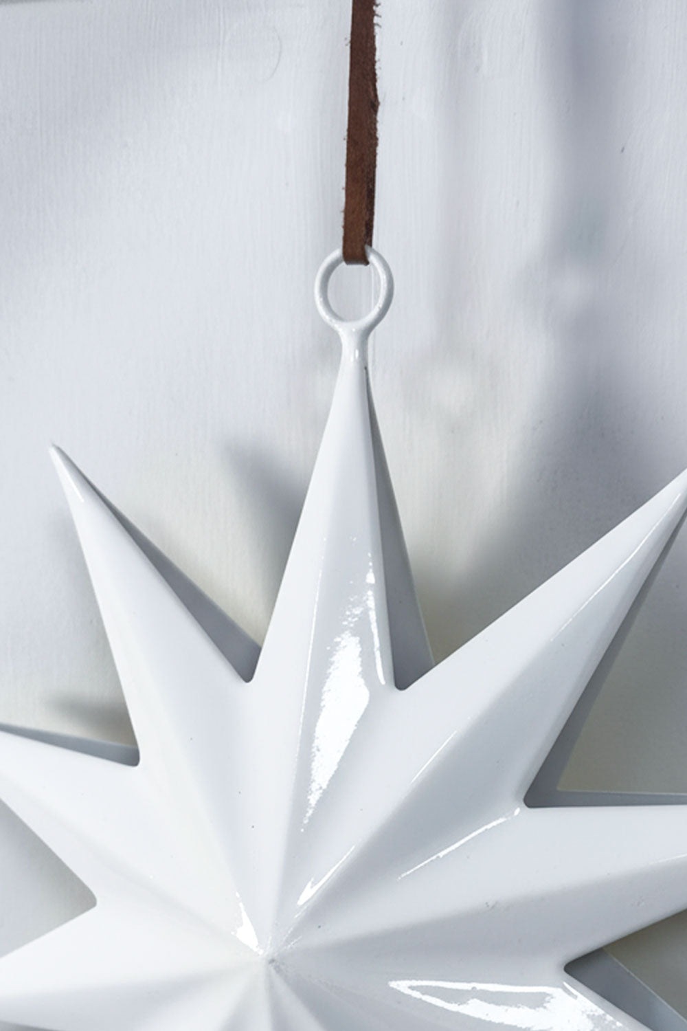 Decoração Estrela Metálica Branca Grande