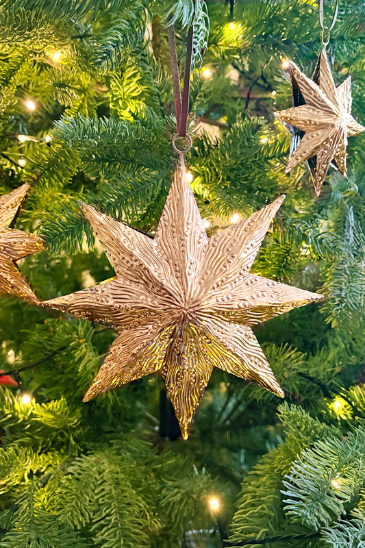 Adorno Estrella Metálica Dorada Grande Cristina Oria 