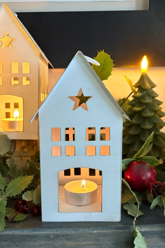 Casa Decorativa Metálica Pintada A Mano Mediana Cristina Oria 