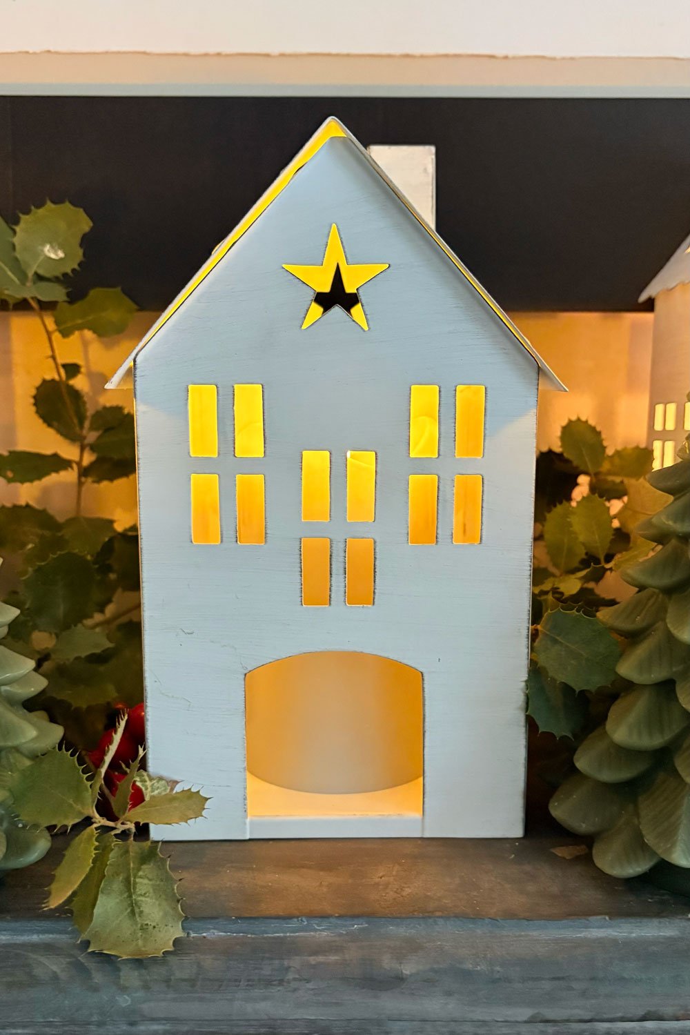 Casa Decorativa Metálica Pintada A Mano Grande Cristina Oria 