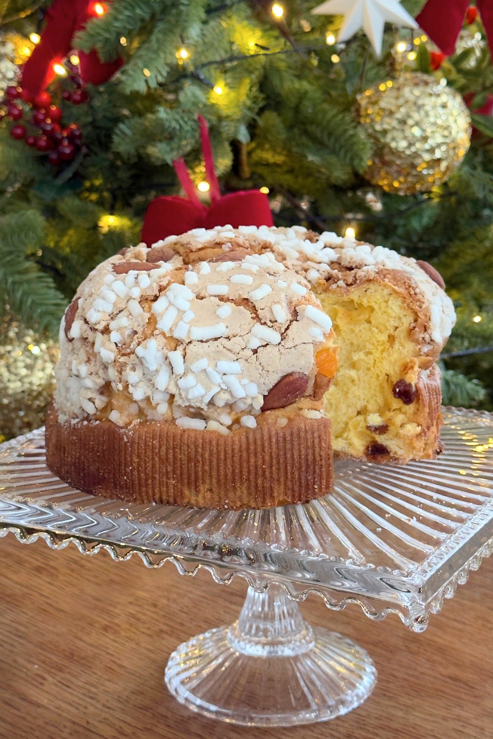 Detalle Panettone Glaseado Con Almendras 1 Kg Cristina Oria 