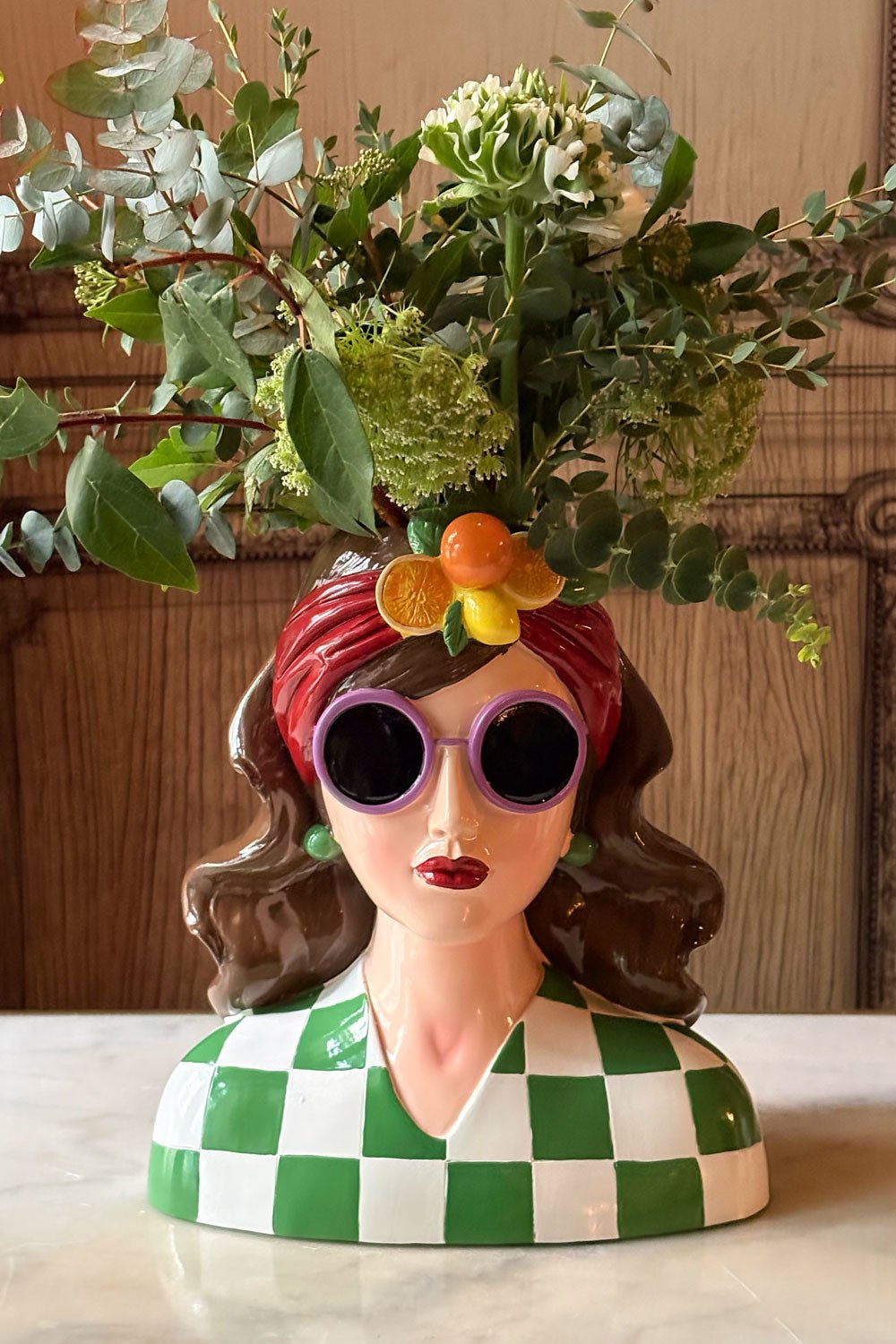 Vase Buste Lady Fashion Brune