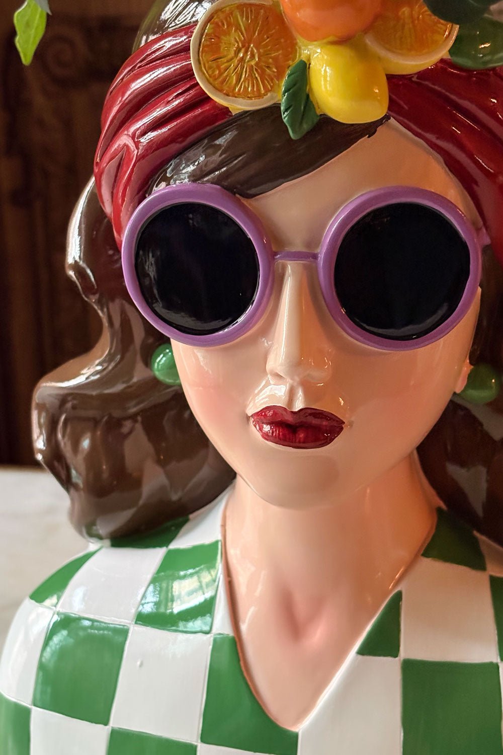 Vase Buste Lady Fashion Brune