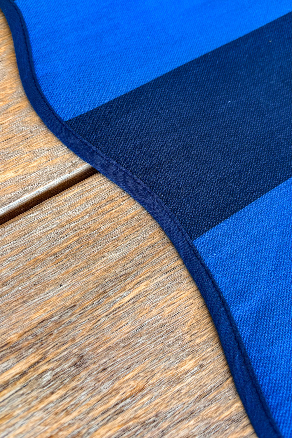 Detalles Mantel Individual Rayas Azul Oscuro & Azul Claro Cristina Oria
