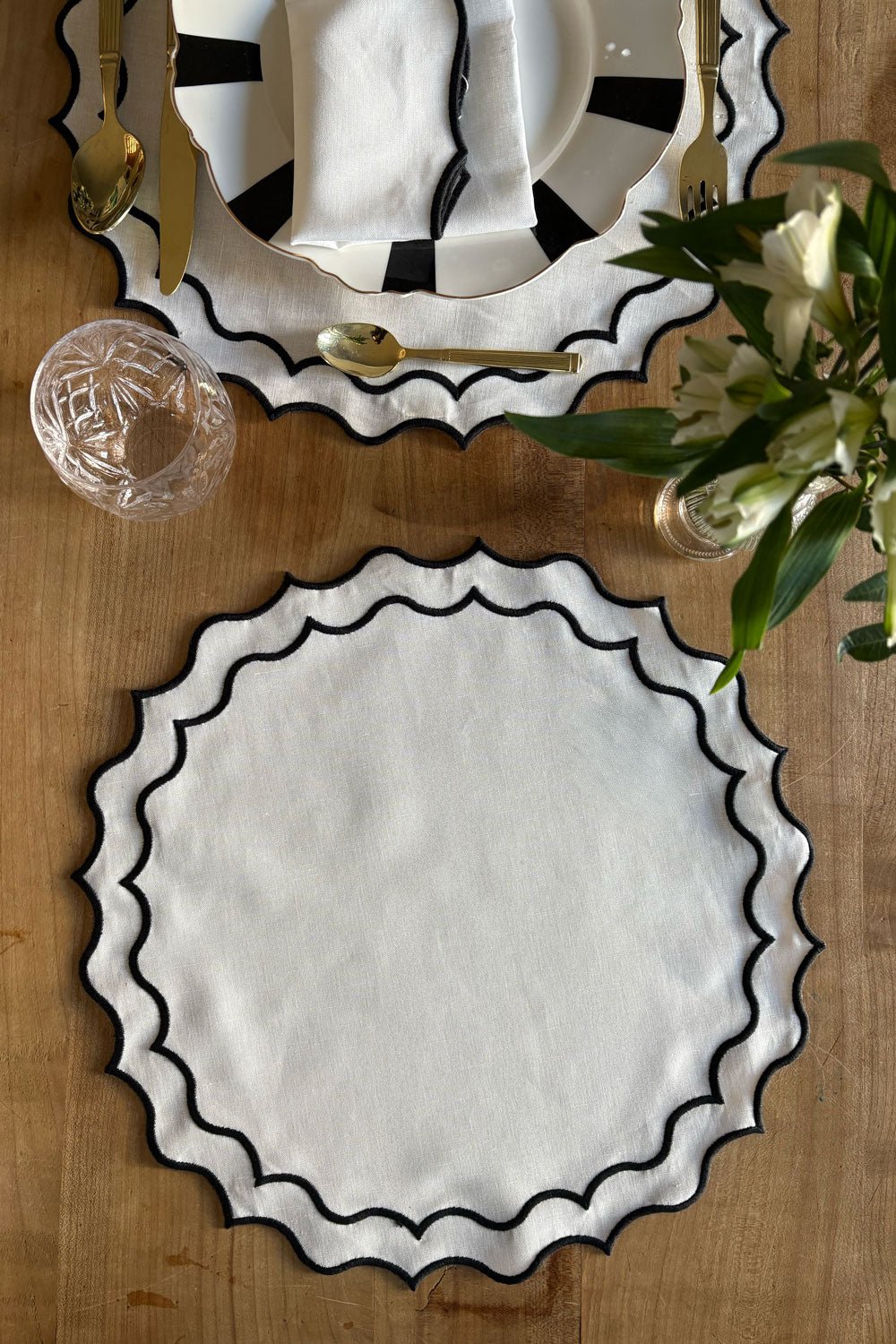 Individual Redondo Impermebale Con Diseño De Blonda | Textil | Cristina ...