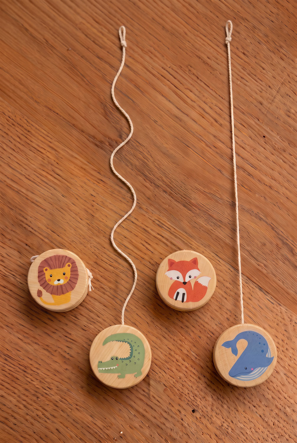 Yoyo De Madera Con Diseño De Animales