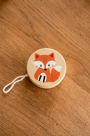 Yoyo De Madera Con Diseño De Animales Zorro Cristina Oria 