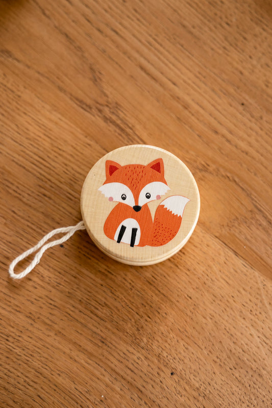 Yoyo De Madera Con Diseño De Animales Zorro Cristina Oria 