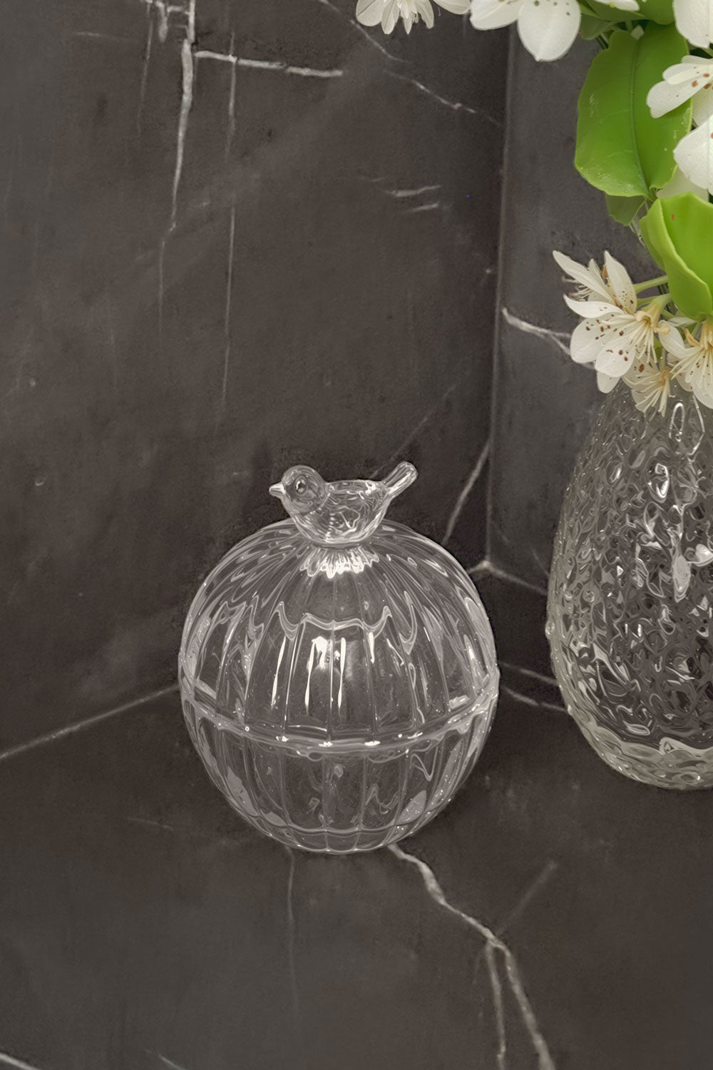 Mini Cofre De Cristal Con Pájaro Cristina Oria