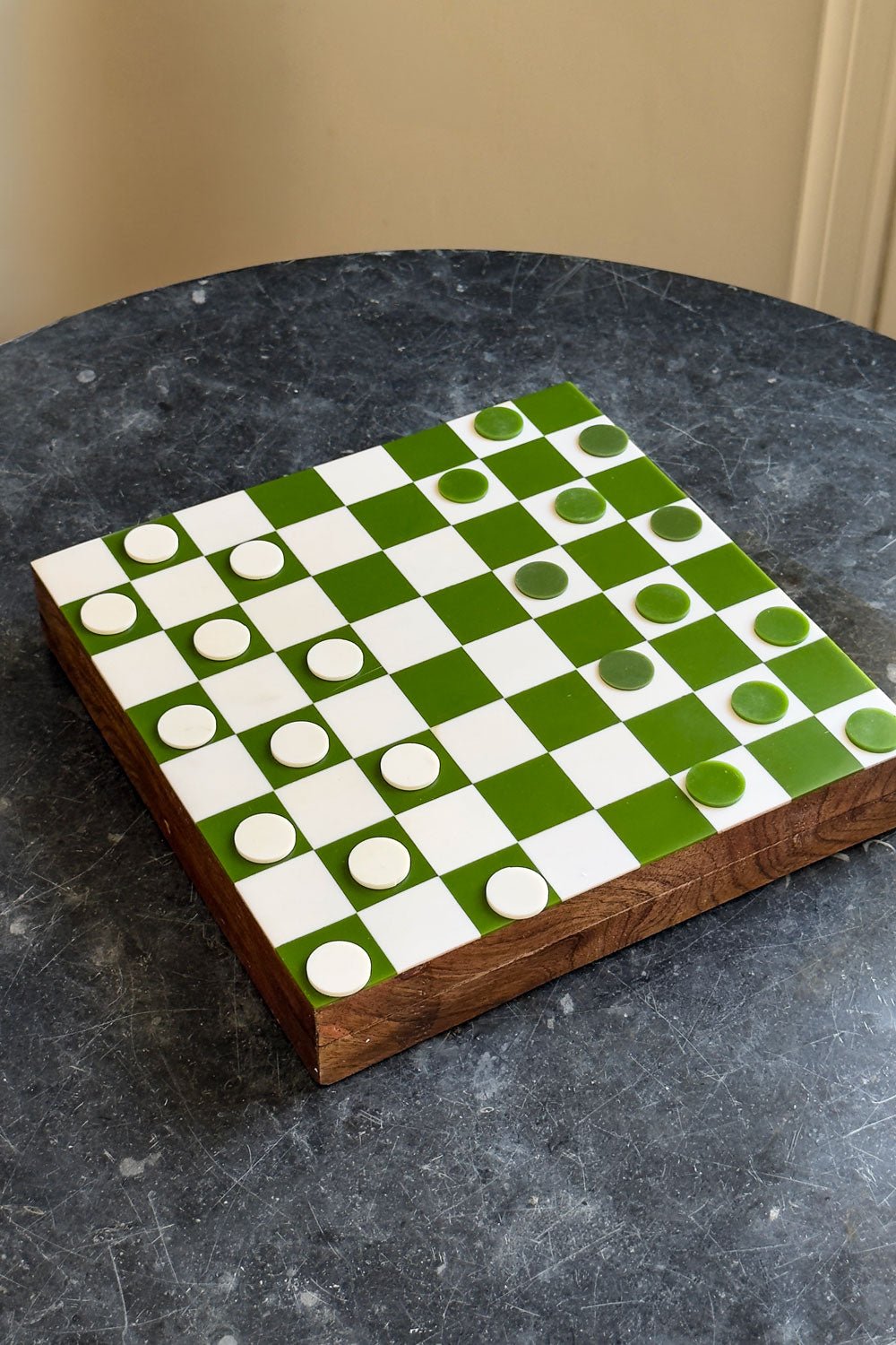 Damas De Madera Diseño Verde Cristina Oria