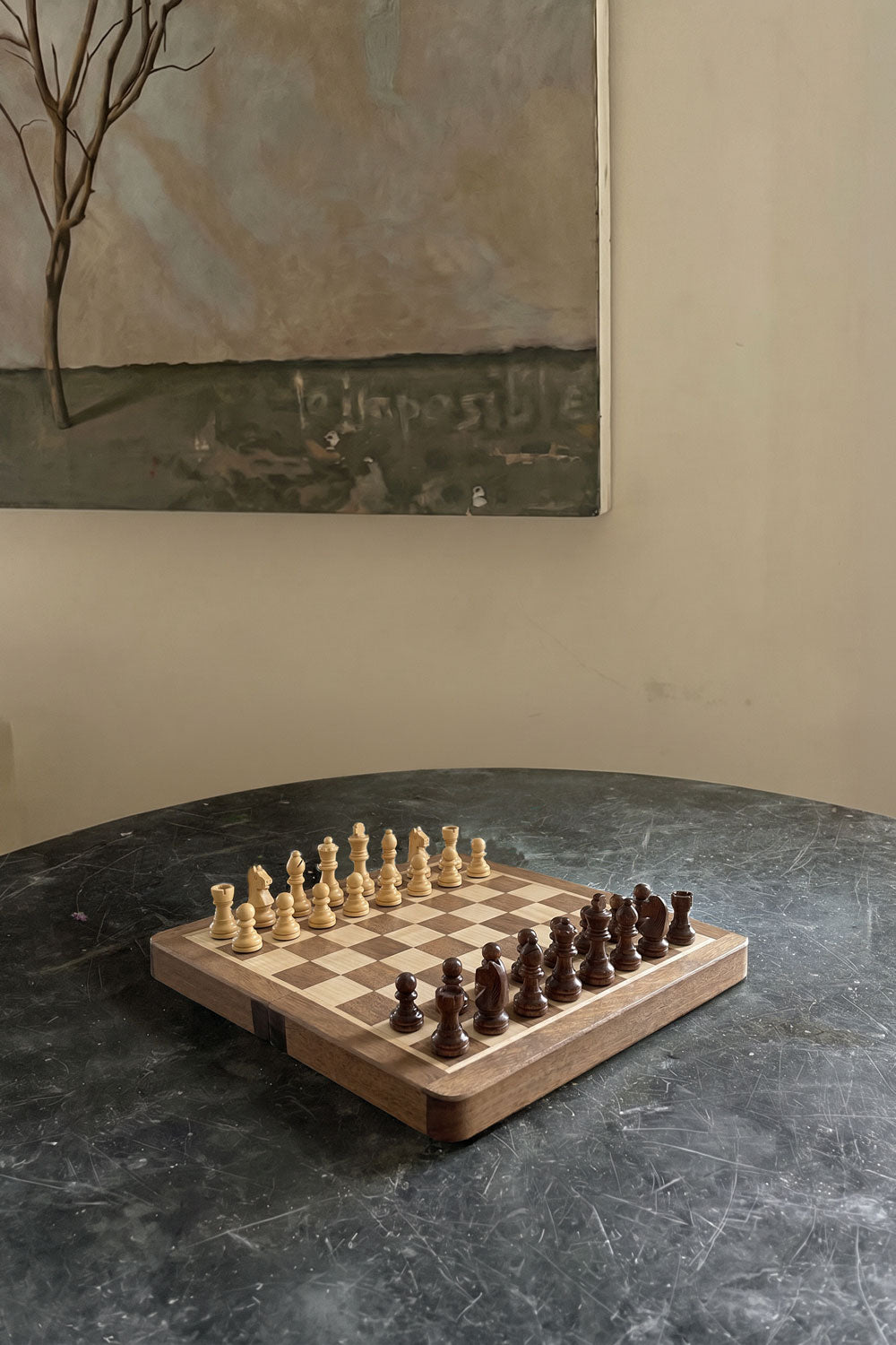 Ajedrez Plegable De Madera Magnético Cristina Oria 