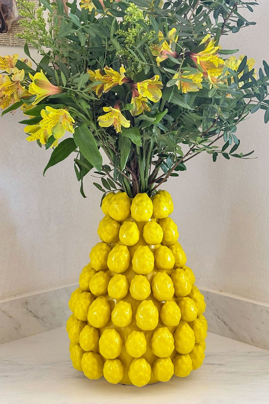 Jarrón Piramidal Diseño Limones Cristina Oria