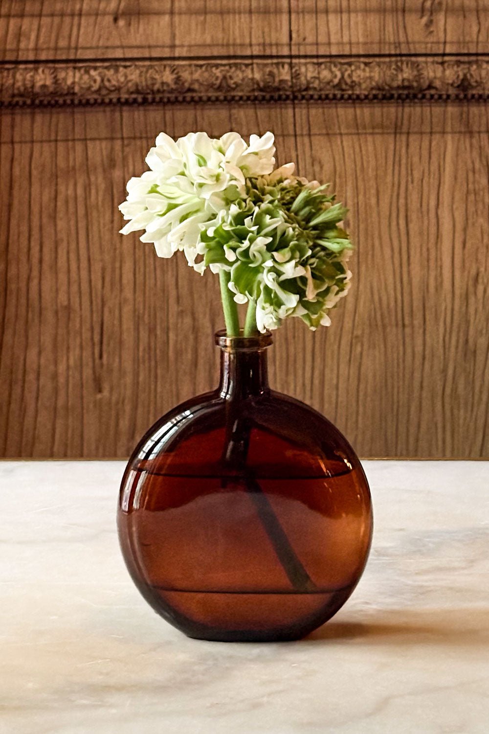 Jarrón De Cristal En Tono Marrón Ámbar Pequeño Cristina Oria 