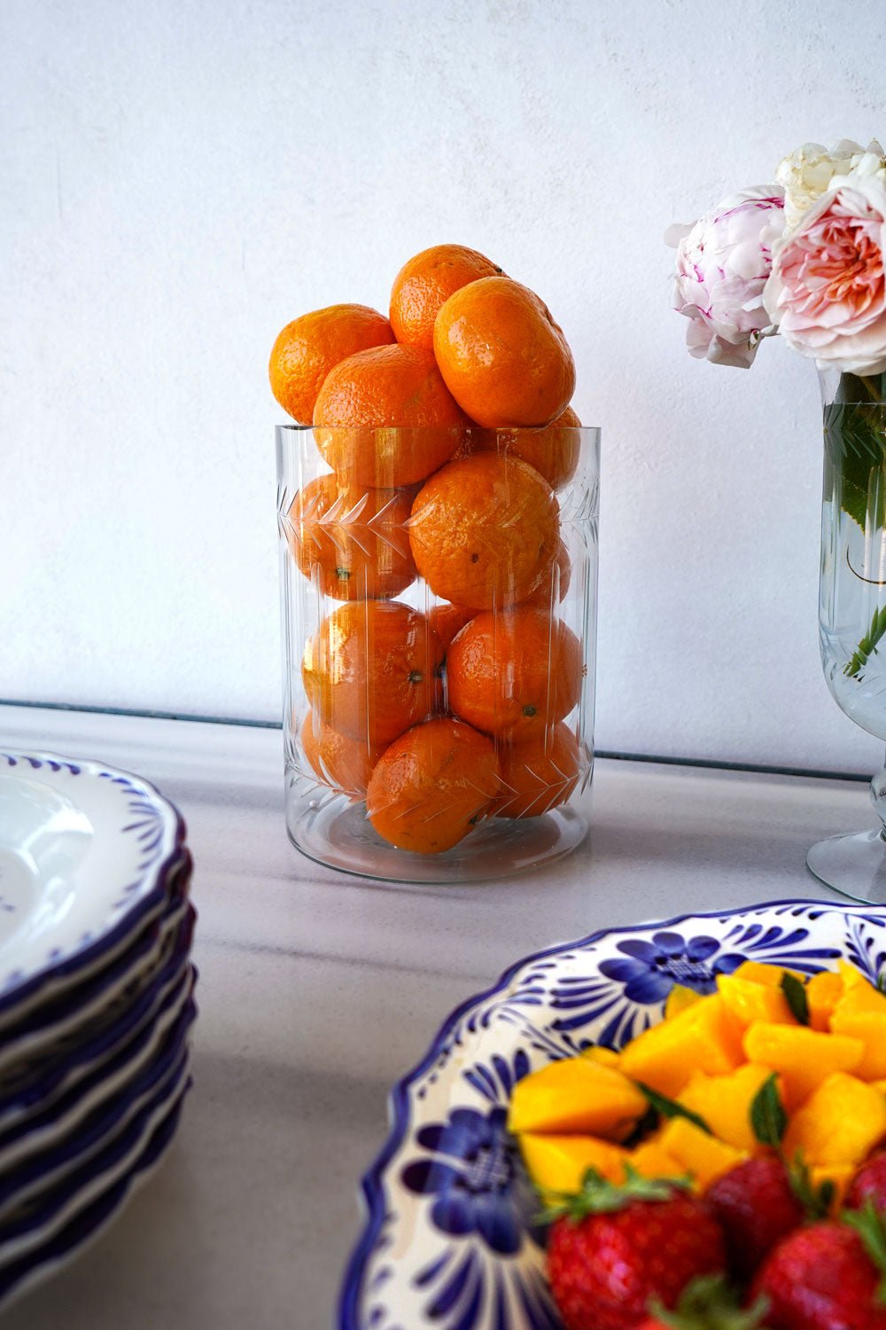 Handgeschliffene Kristallvase | Dekoration