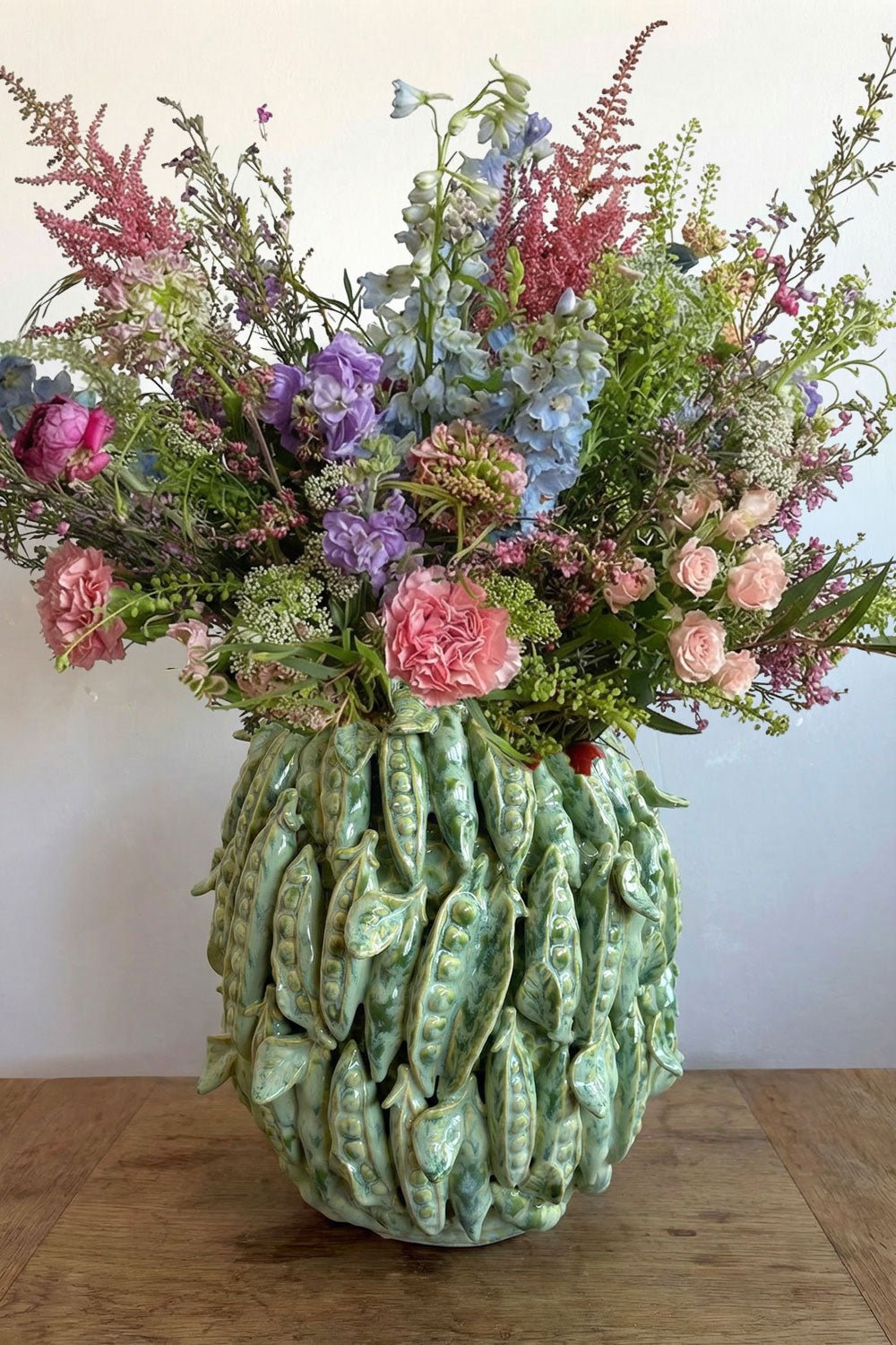 Jarrón Con Diseño De Guisantes Grande