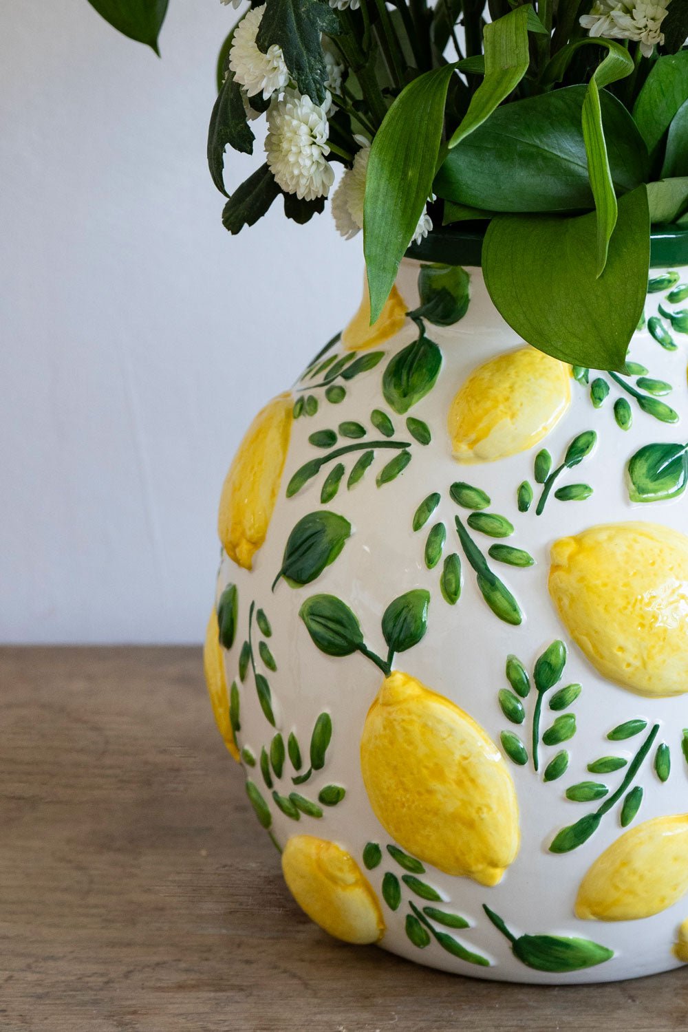 Detalles Jarrón Diseño Hojas & Limones Grande Cristina Oria
