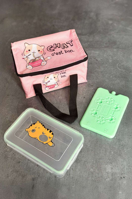 Bolsa Térmica Con Fiambrera Kawaii Rosa Cristina Oria 