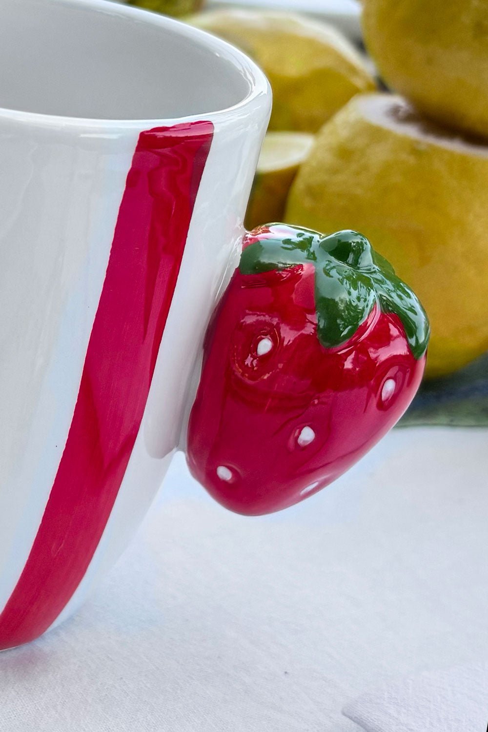 Asa Taza Diseño Rayas De Colores & Asa De Fruta Cristina Oria