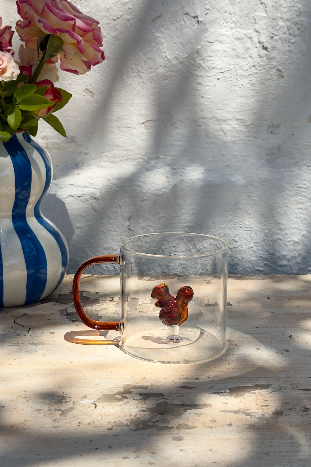 Detalles Ardilla Taza De Cristal Con Figura De Animales Cristina Oria