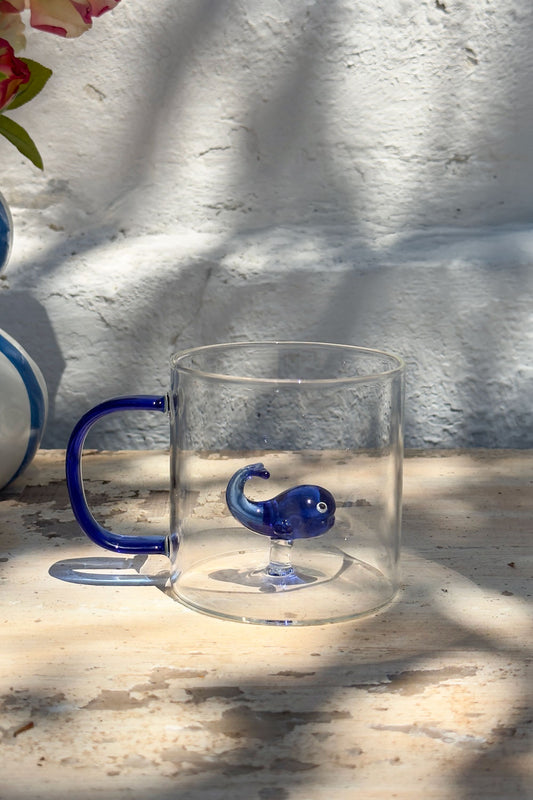 Ballena Taza De Cristal Con Figura De Animales Cristina Oria