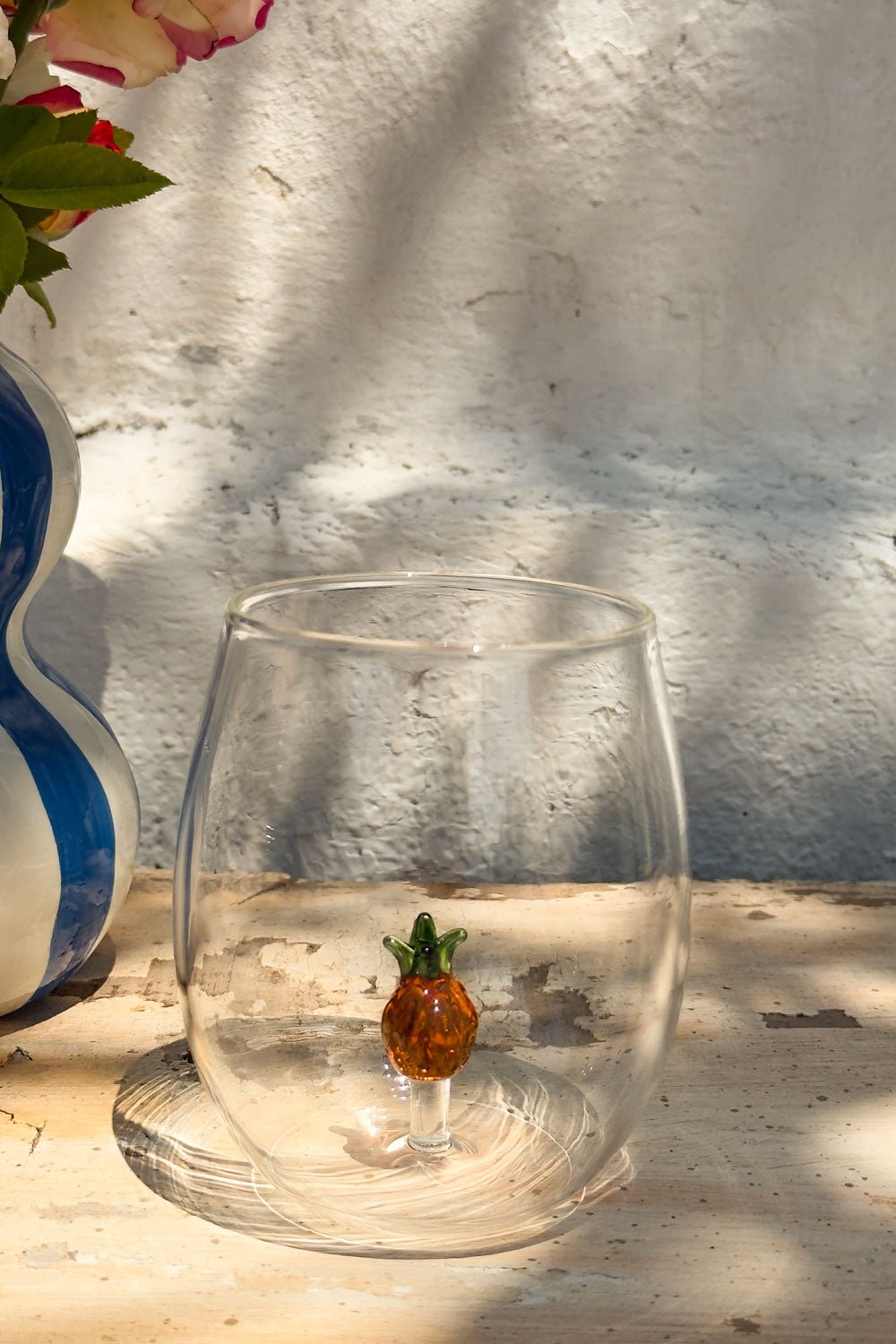 Piña Vaso De Vidrio Redondeado Con Figura De Fruta Cristina Oria